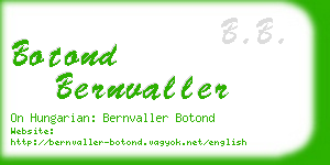 botond bernvaller business card